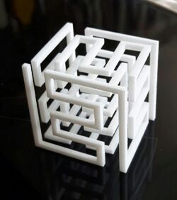 4x4 cm cube (polyamide sintering)