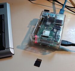 Raspberry Pi with SD memory card