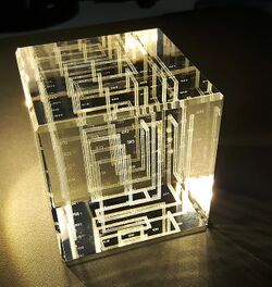 3D laser crystal